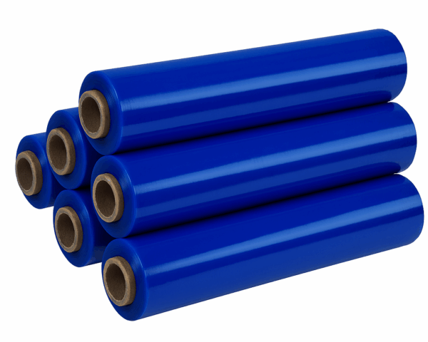 Hand Pallet Wrap Blown Blue 400mm x 300M x 12Mu - Invictus 150% Stretch