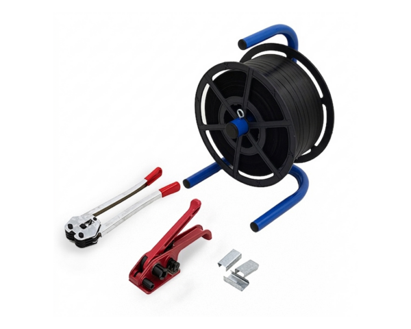 Polypropylene Strapping Kit 12mm - Dispenser, Tensioner, Sealer, Strap, Clips