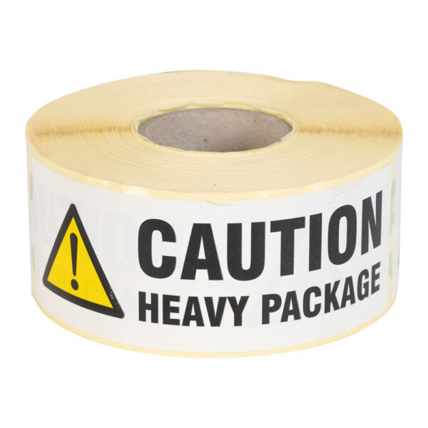 Caution Heavy Package Label 108mm