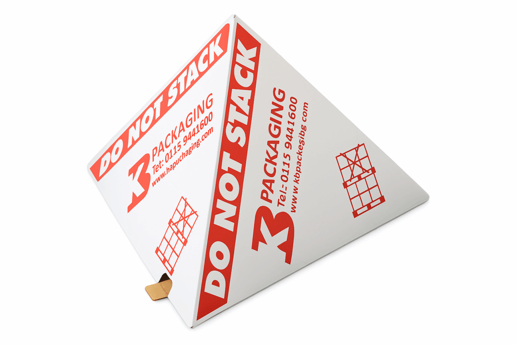 Do Not Stack Sign Cone Card Cones Printed 'Do Not Stack' In Red | KB Packaging