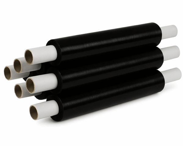 Hand Pallet Wrap Black 400mm x 250M x 17Mu - Invictus 150% Stretch - Extended