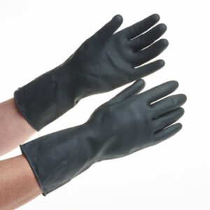 Rubber Glove Heavyweight Black – Large
