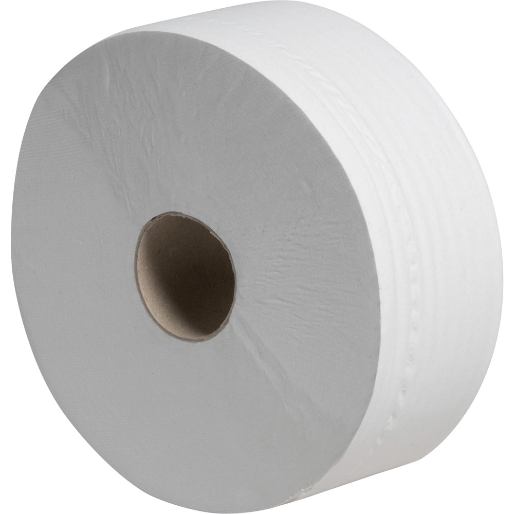 Jumbo Toilet Roll 2 Ply White 330m