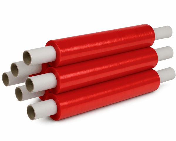 Hand Pallet Wrap RED Cast 400mm x 300M x 13Mu - Invictus 150% Stretch Extd Core
