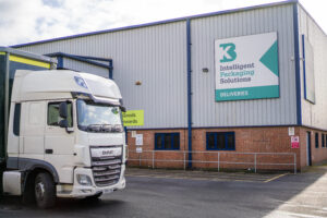 KB Packaging warehouse with delivery lorry on site, reflecting reliable packaging supply and logistics support