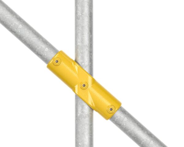 Adjustable 2 Socket Cross For 48.3mm Tube - Yellow Powder Coated