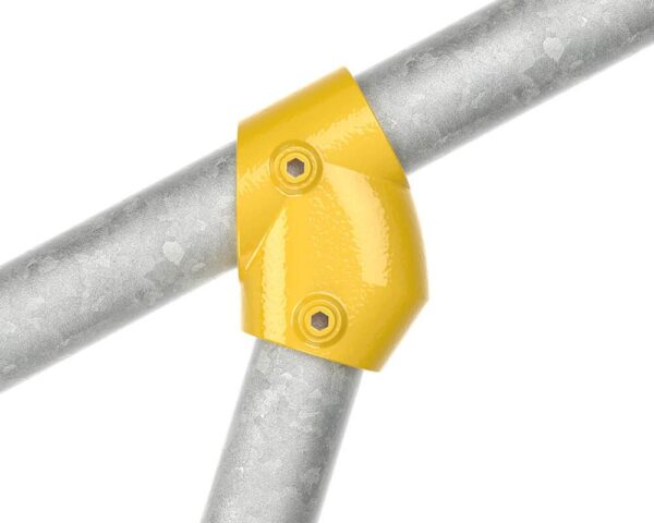 Adjustable Short Tee For 48.3mm Tube - Yellow Powder Coated