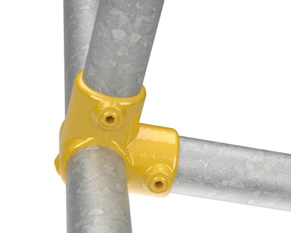 Corner / Through Tube For 48.3mm Tube - Yellow Powder Coated