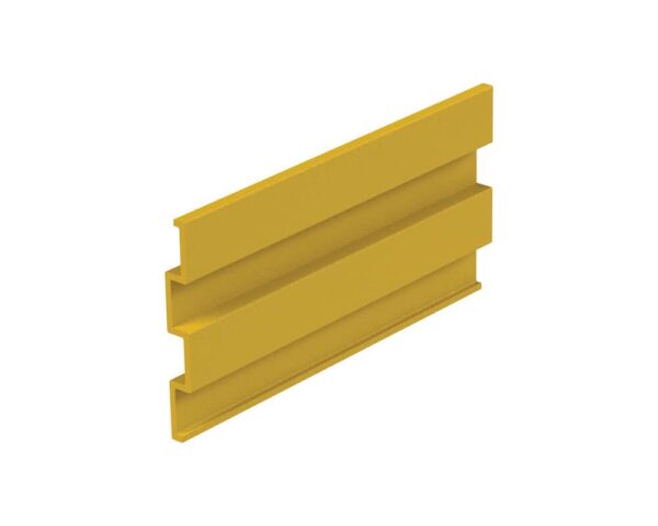 GRP Barrier System Kick Plate 100 x 14mm x 5.8m Long Yellow