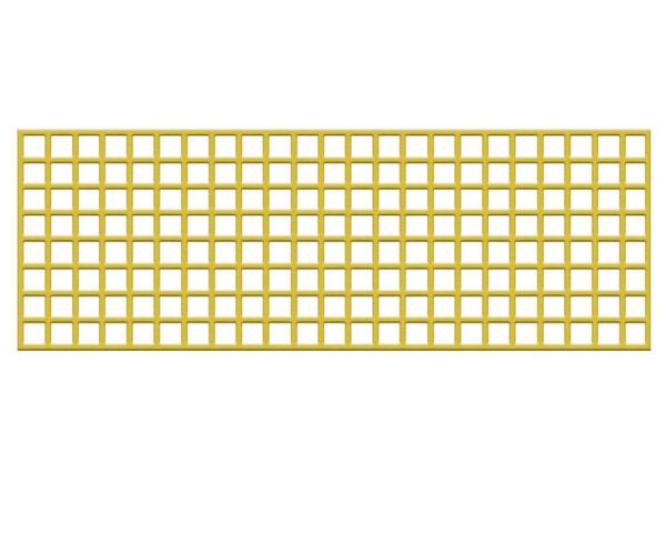 GRP Barrier System Mesh Infill Panel 1172 x 462mm 50 x 50 x 12mm Mesh Yellow
