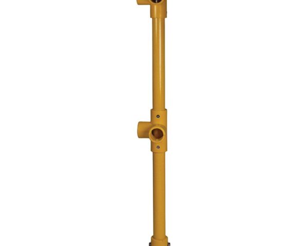 GRP Barrier System Yellow Corner Post - 50mm Diameter 1100mm Finished Handrail Height