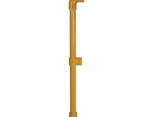 GRP Barrier System Yellow End Post - 50mm Diameter 1100mm Finished Handrail Height