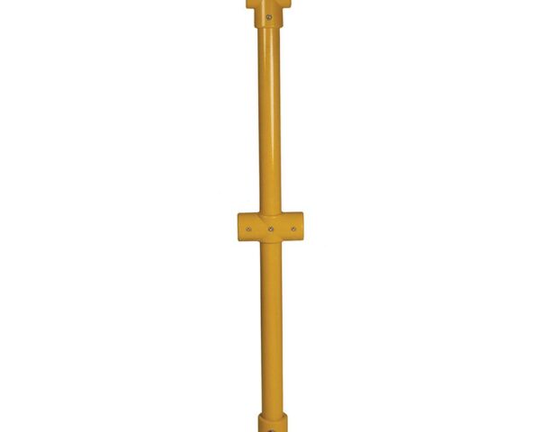GRP Barrier System Yellow Mid Post - 50mm Diameter 1100mm Finished Handrail Height