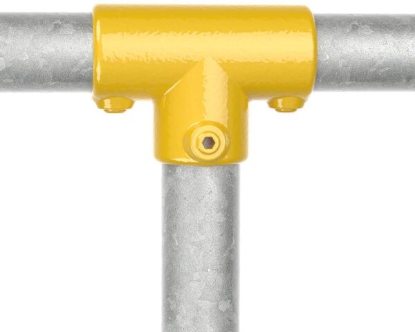 Long Tee For 48.3mm Tube - Yellow Powder Coated