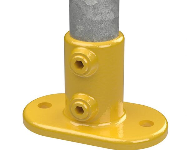 Railing Base Flange For 48.3mm Tube - Yellow Powder Coated
