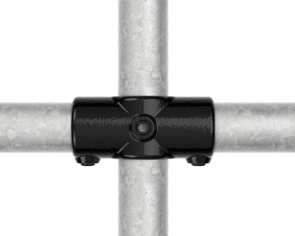 Twin Handrail Socket - Black Powder Coated
