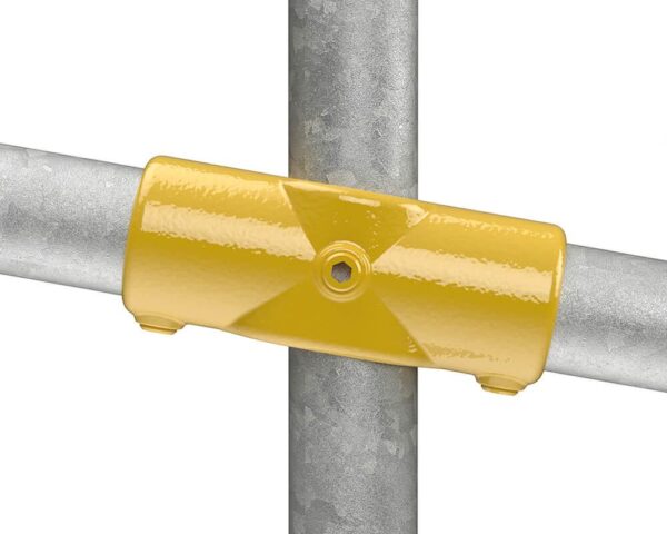 Two Socket Cross For Gradient For 48.3mm Tube - Yellow Powder Coated